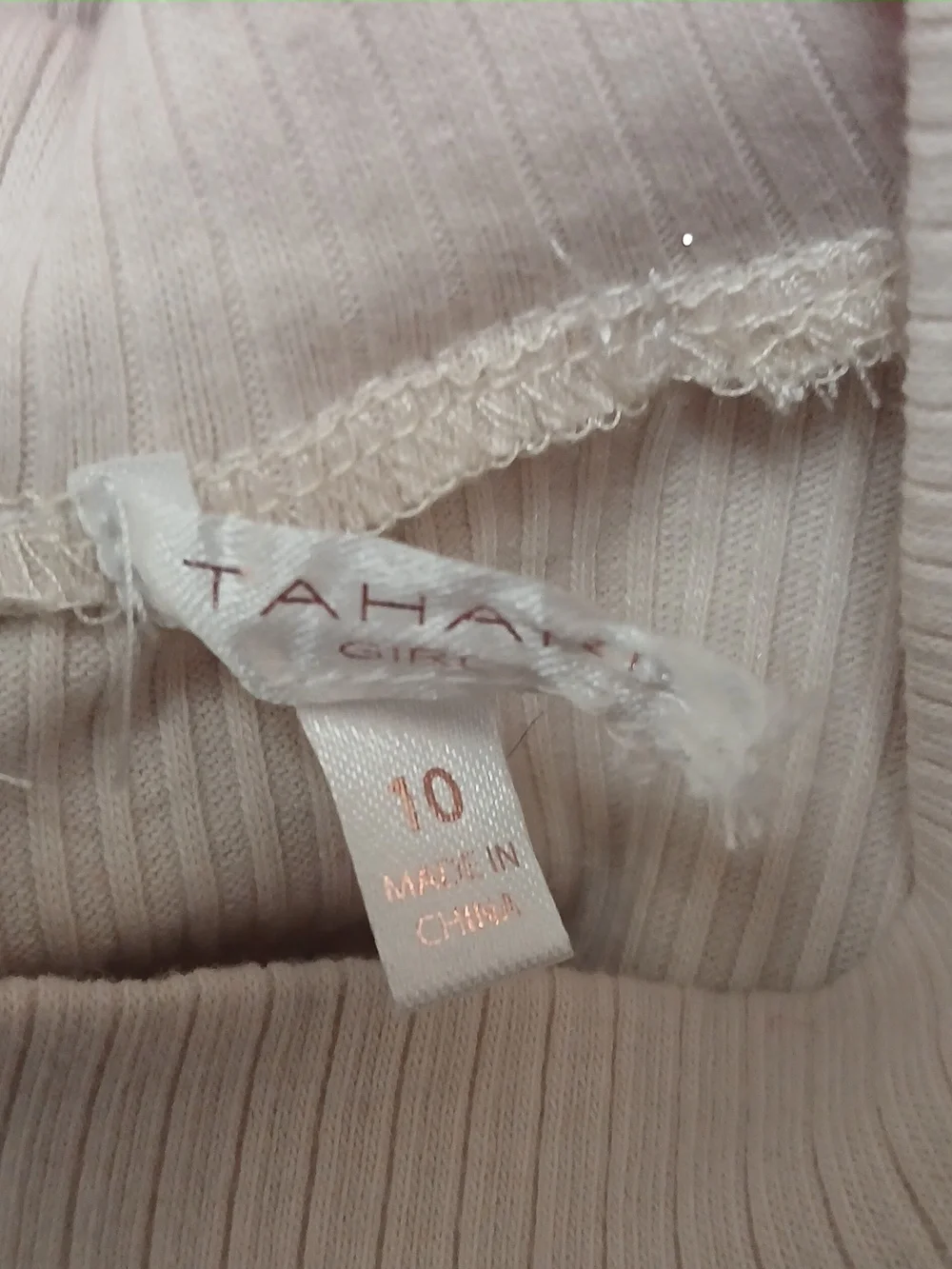 Tahari Girl Mixed Media Dress Size 10 Ribbed Long Sleeve Herringbone Skirt Belt